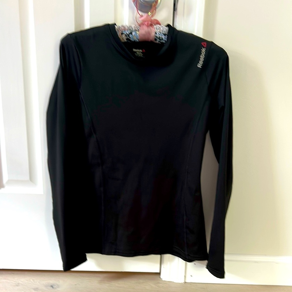 Reebok Black Fitted Long Sleeve T-Shirt